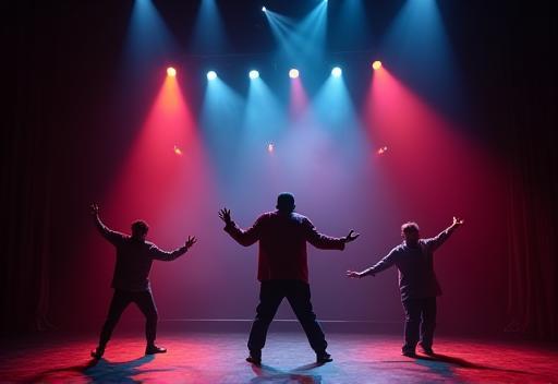 Theatre actors performing on stage