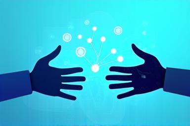 Hand reaching out to connect