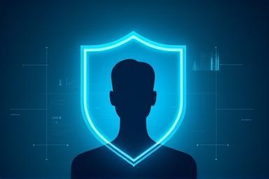 Shield icon overlayed on a person
